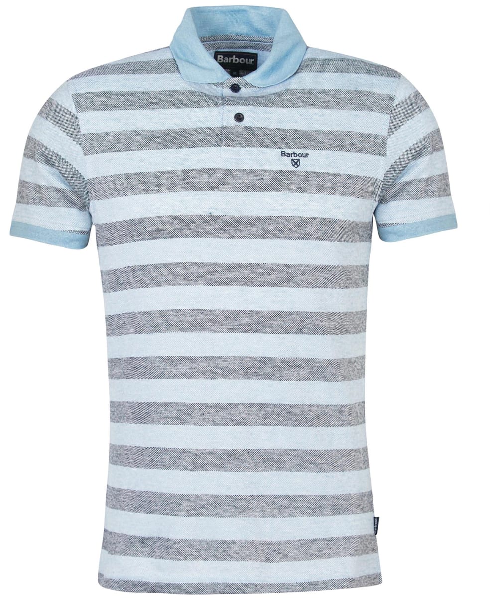 View Mens Barbour Thorley Polo Shirt Powder Blue UK S information