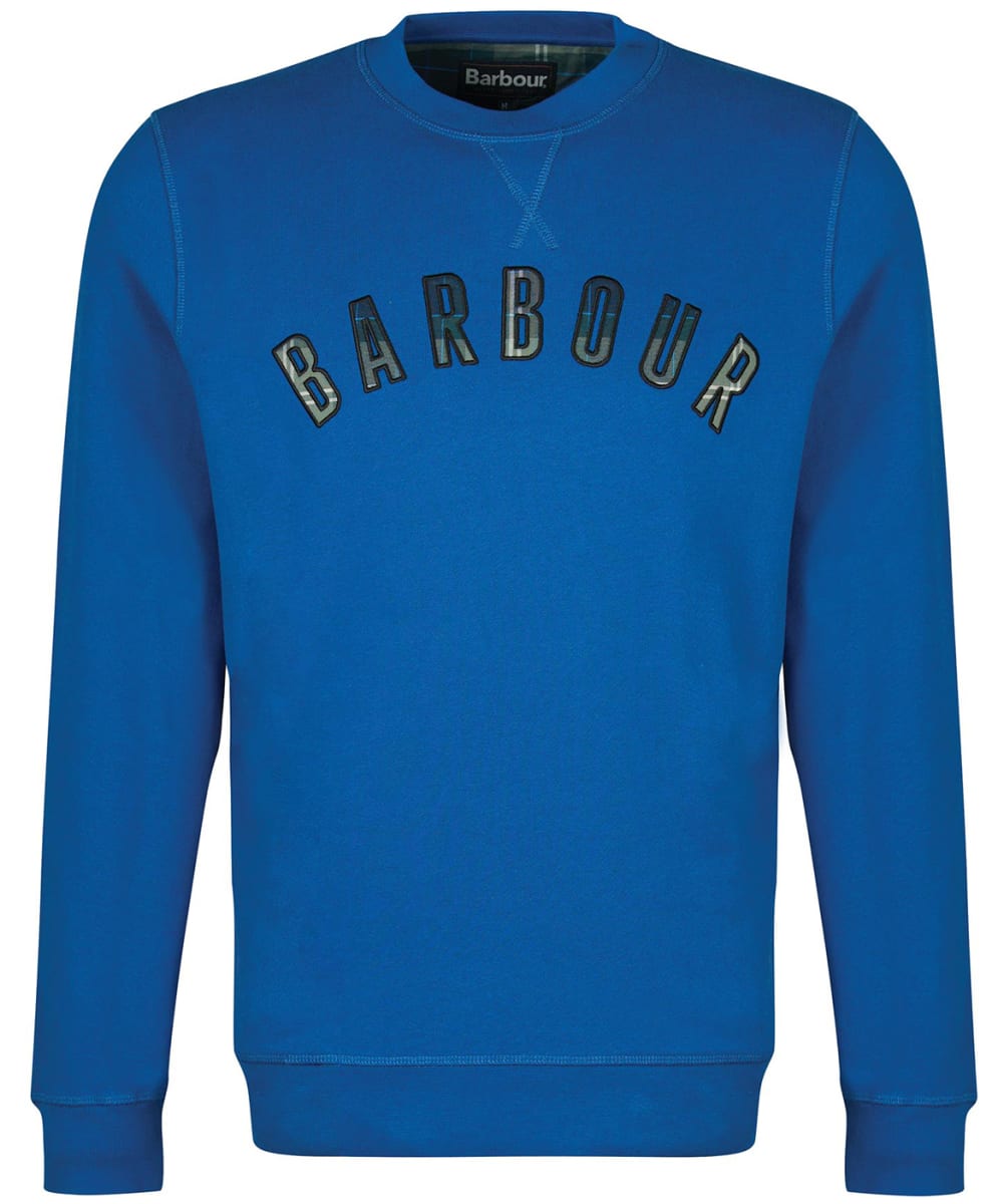 View Mens Barbour Debson Crew Sweatshirt Monaco Blue UK XXXL information