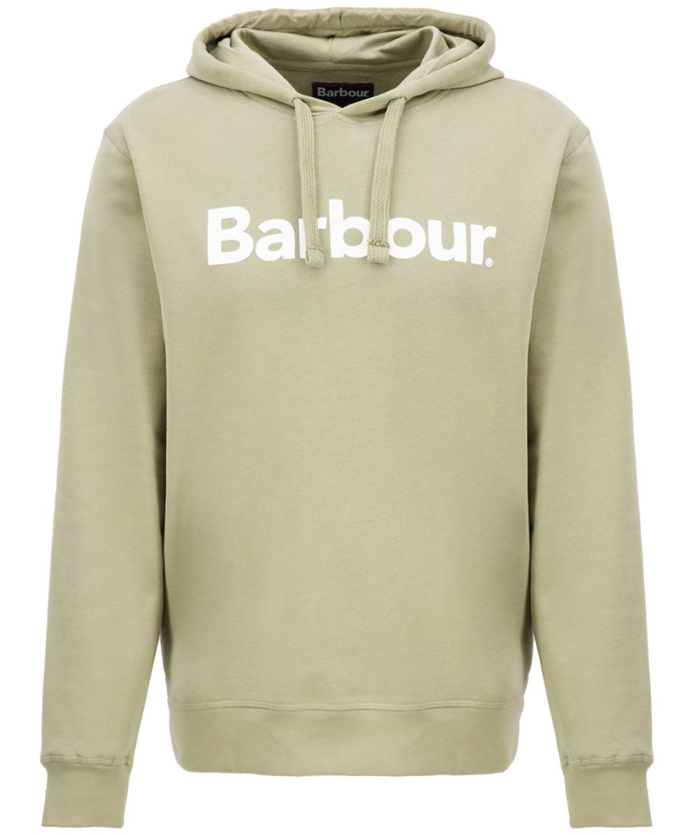 View Mens Barbour Logo Popover Hoodie Bleached Olive UK XXXL information
