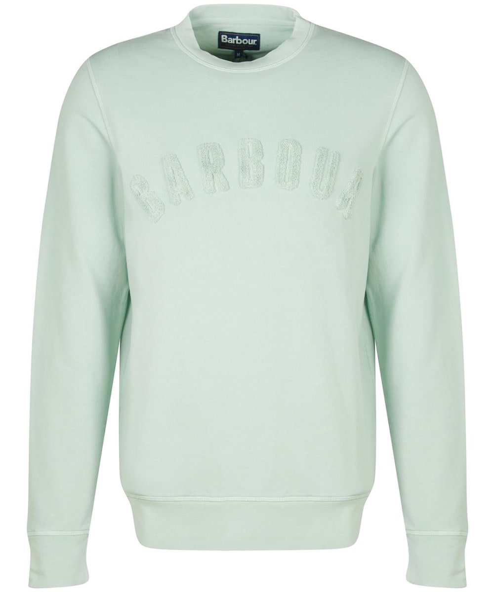 View Mens Barbour Washed Prep Logo Crew Dusty Mint UK S information