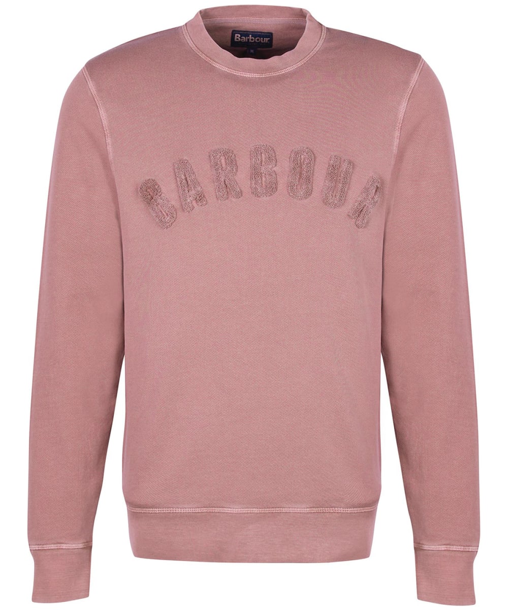 View Mens Barbour Washed Prep Logo Crew Faded Pink UK XL information