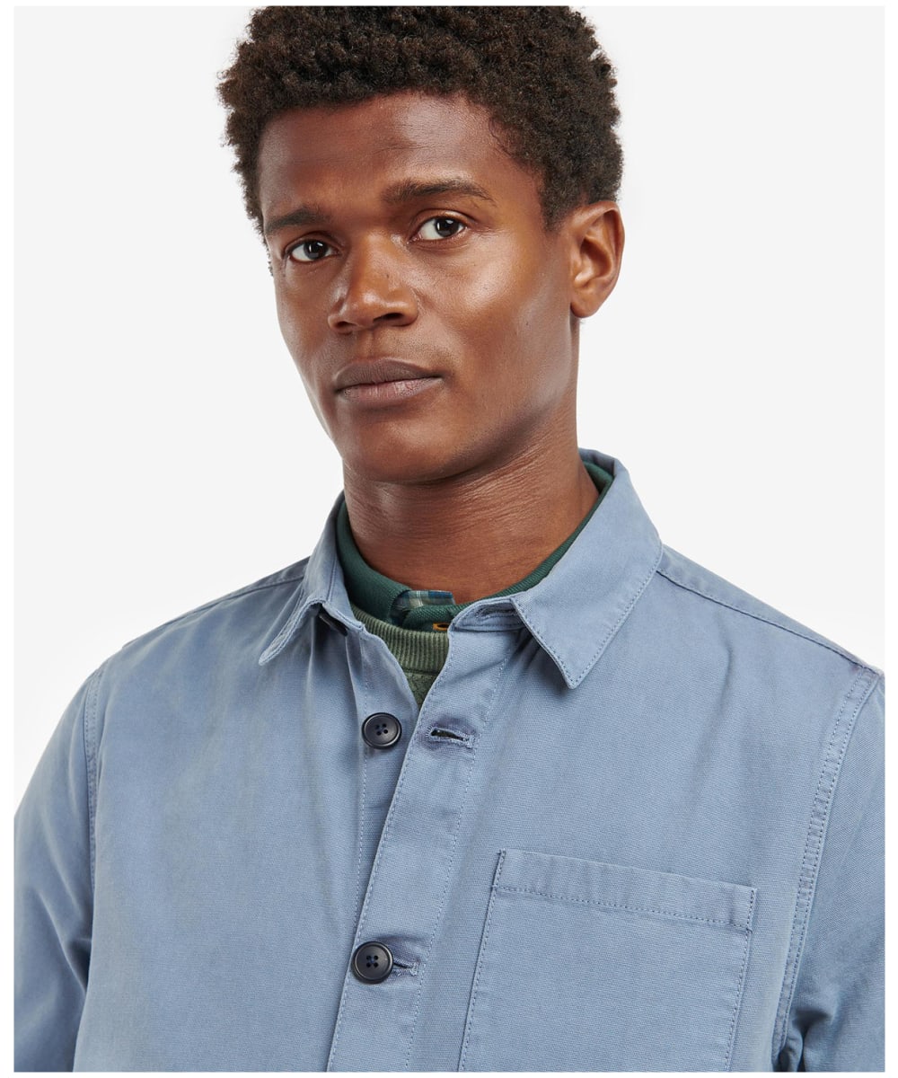 Barbour seaton overshirt blue store