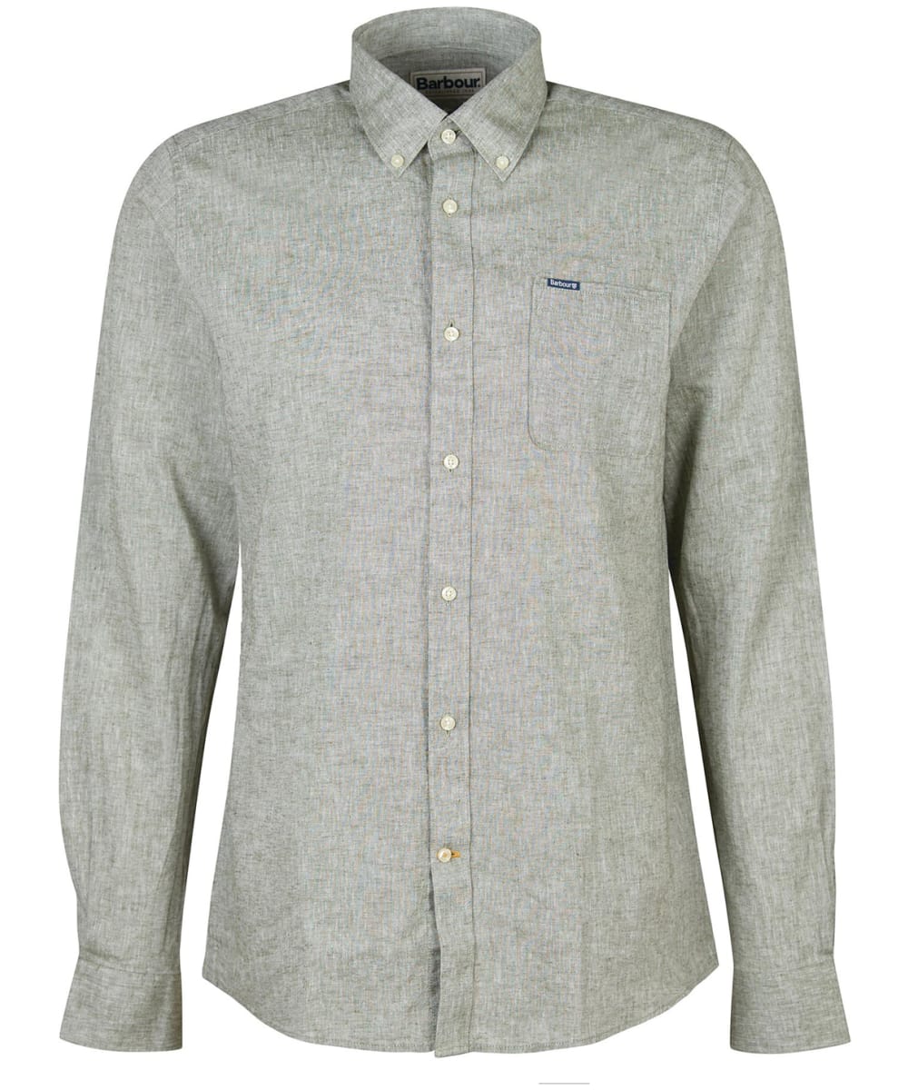 View Mens Barbour Nelson Tailored Shirt Bleached Olive UK M information