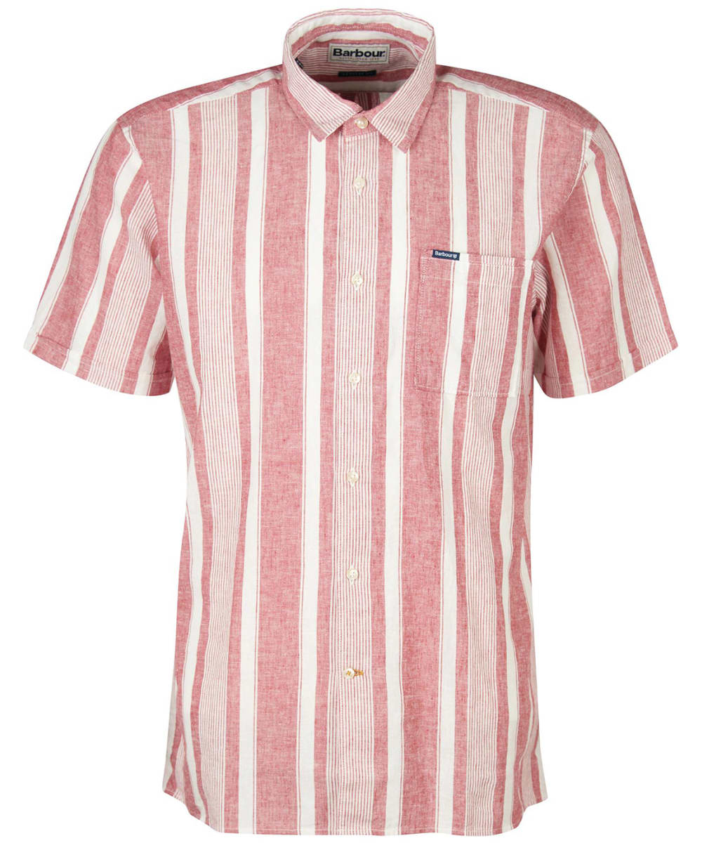 View Mens Barbour Thewles Summerfit Shirt Red UK XXL information