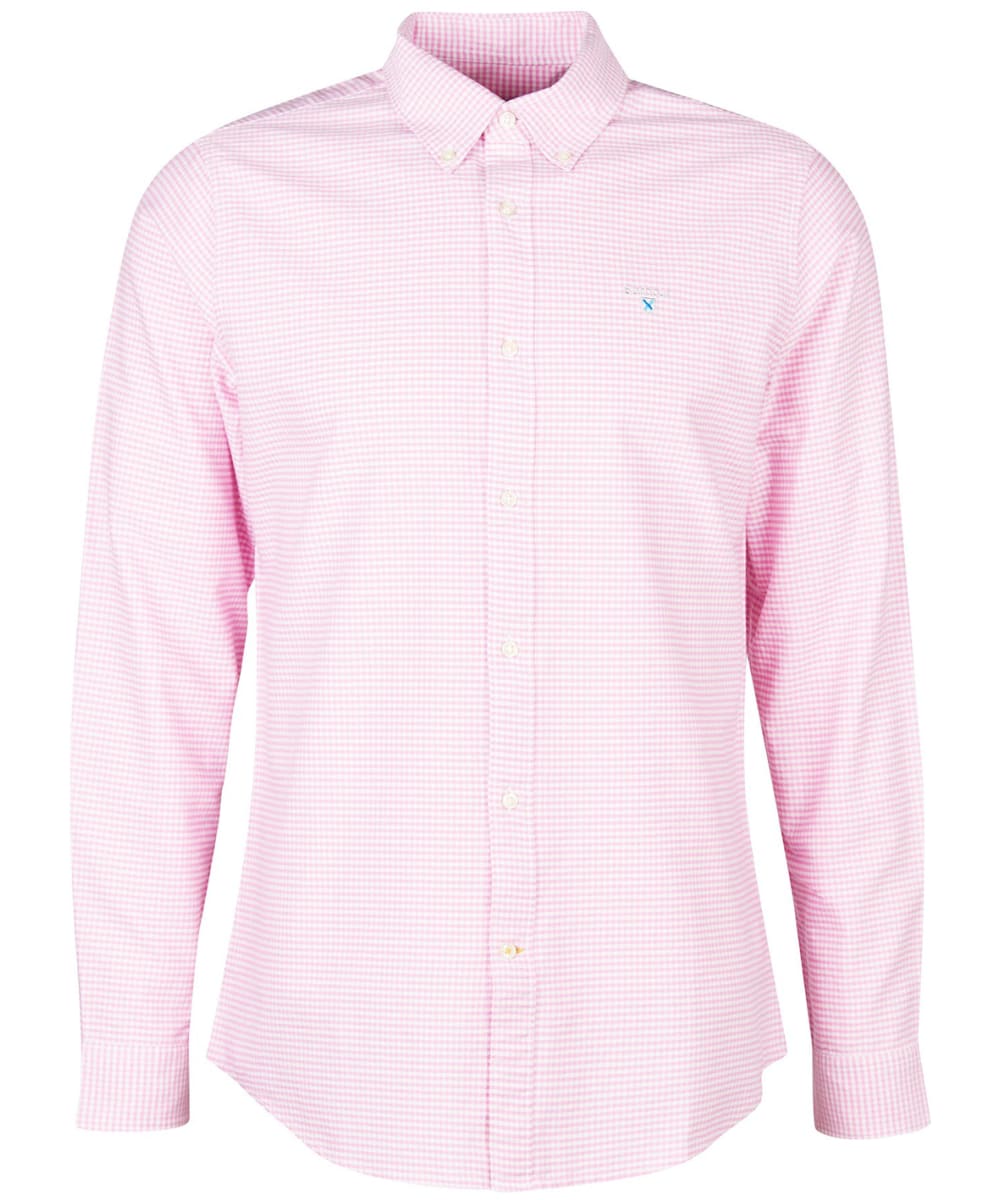 View Mens Barbour Gingham Oxtown Tailored Shirt Pink UK L information