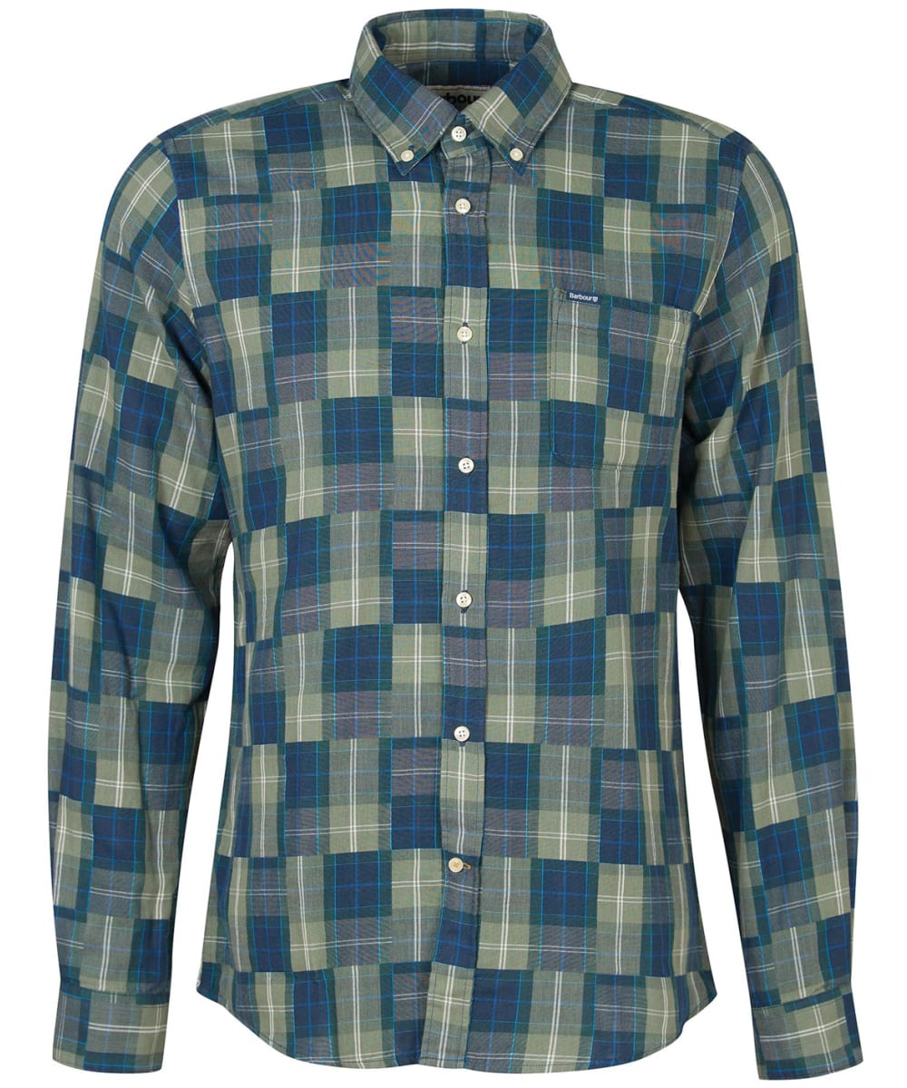 View Mens Barbour Patch Tailored Shirt Kielder Blue UK M information