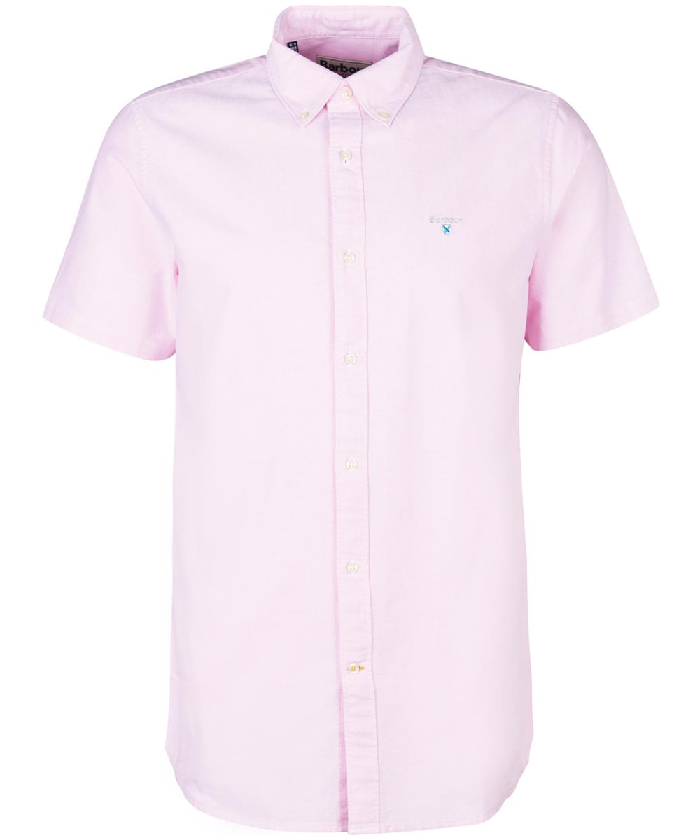 View Mens Barbour Oxtown Short Sleeve Tailored Shirt Pink UK XXL information