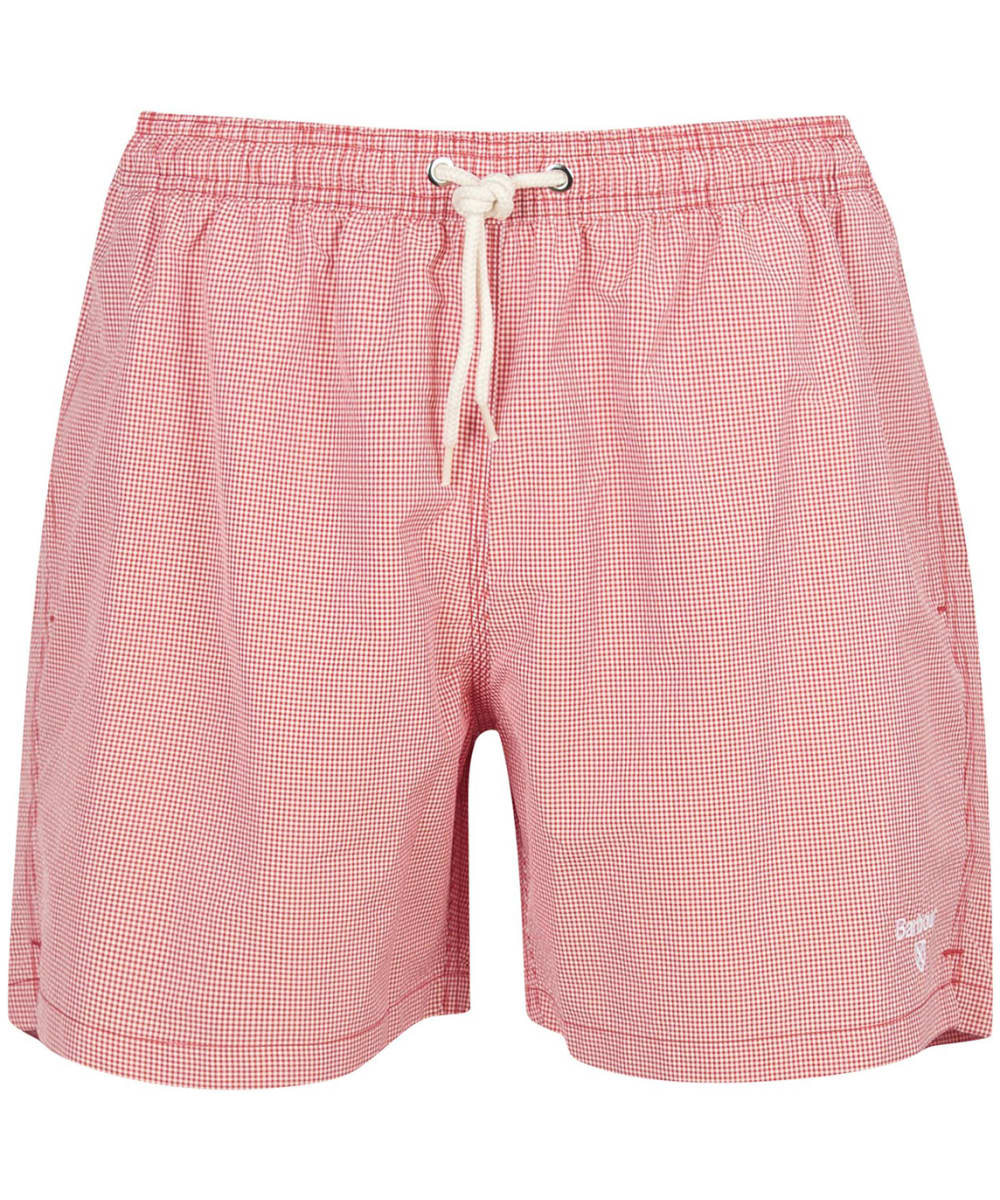 View Mens Barbour Gingham Swim Short Red S information