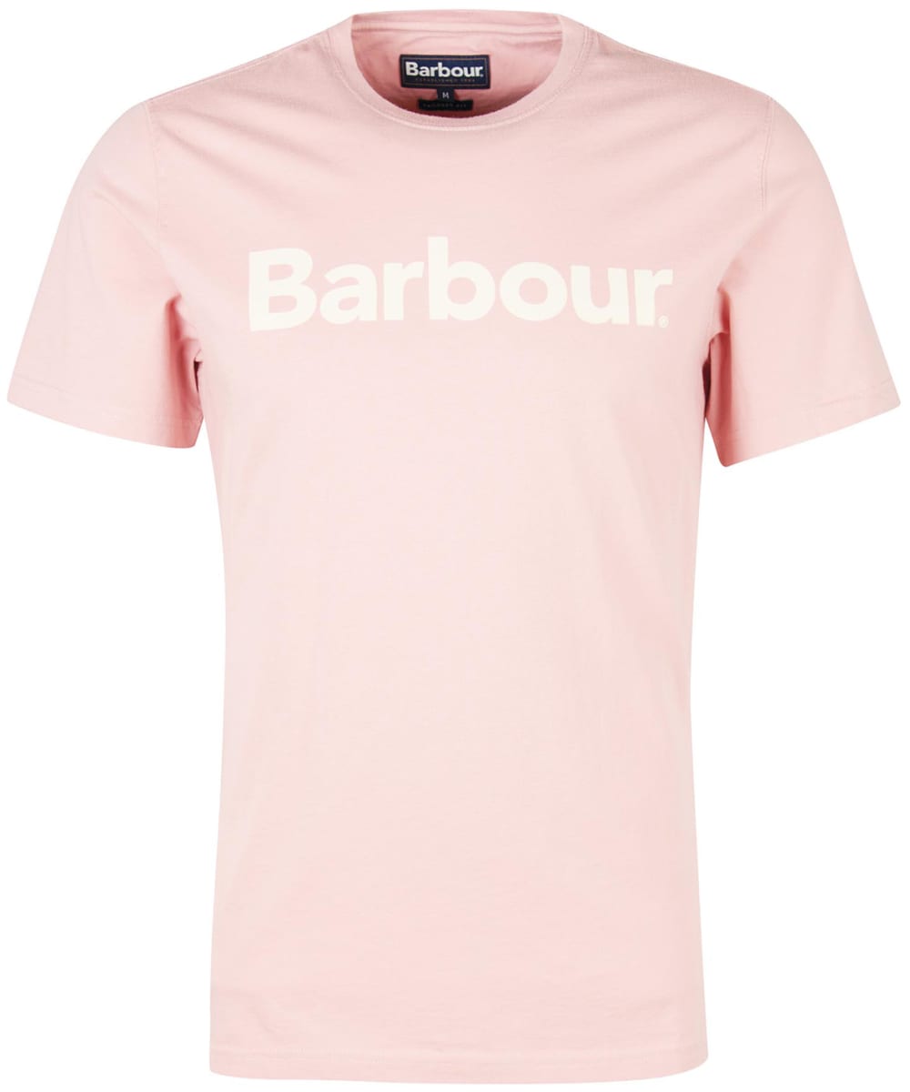 View Mens Barbour Logo Tee Pink Salt UK XXXL information