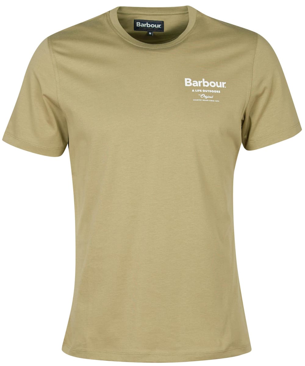 View Mens Barbour Satley Graphic TShirt Bleached Olive UK S information