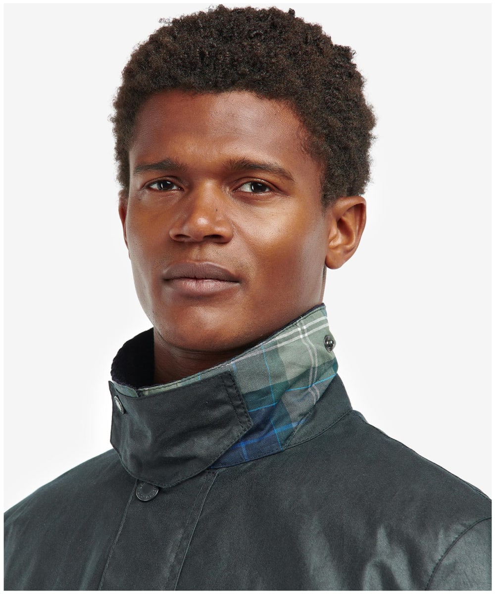 Barbour leeward clearance wax jacket navy