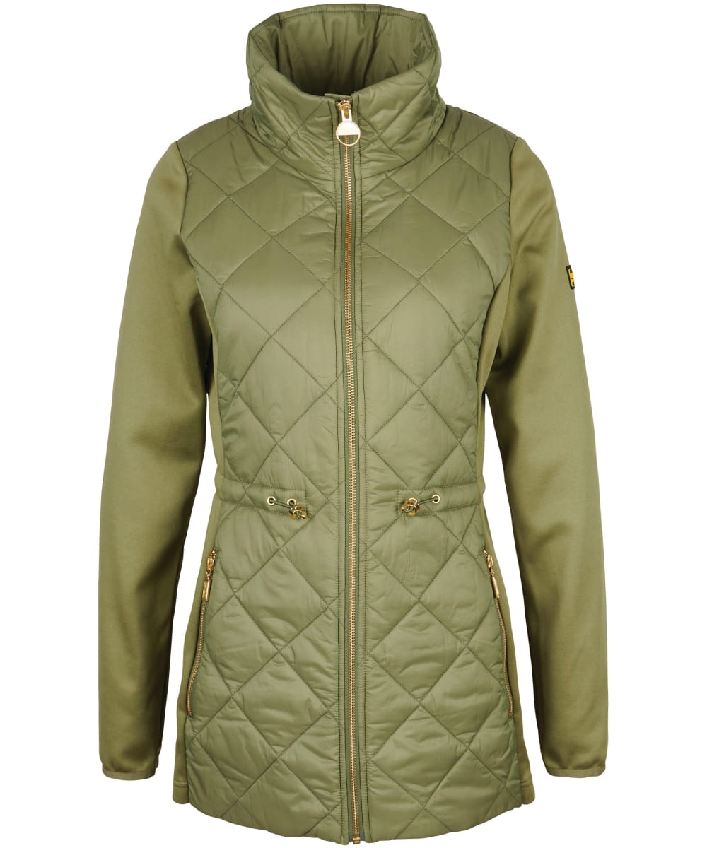 View Womens Barbour International Jensons Quilted Sweat Jacket Midnight Green UK 18 information