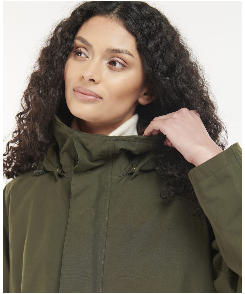 Barbour waterproof top jacket womens Brown
