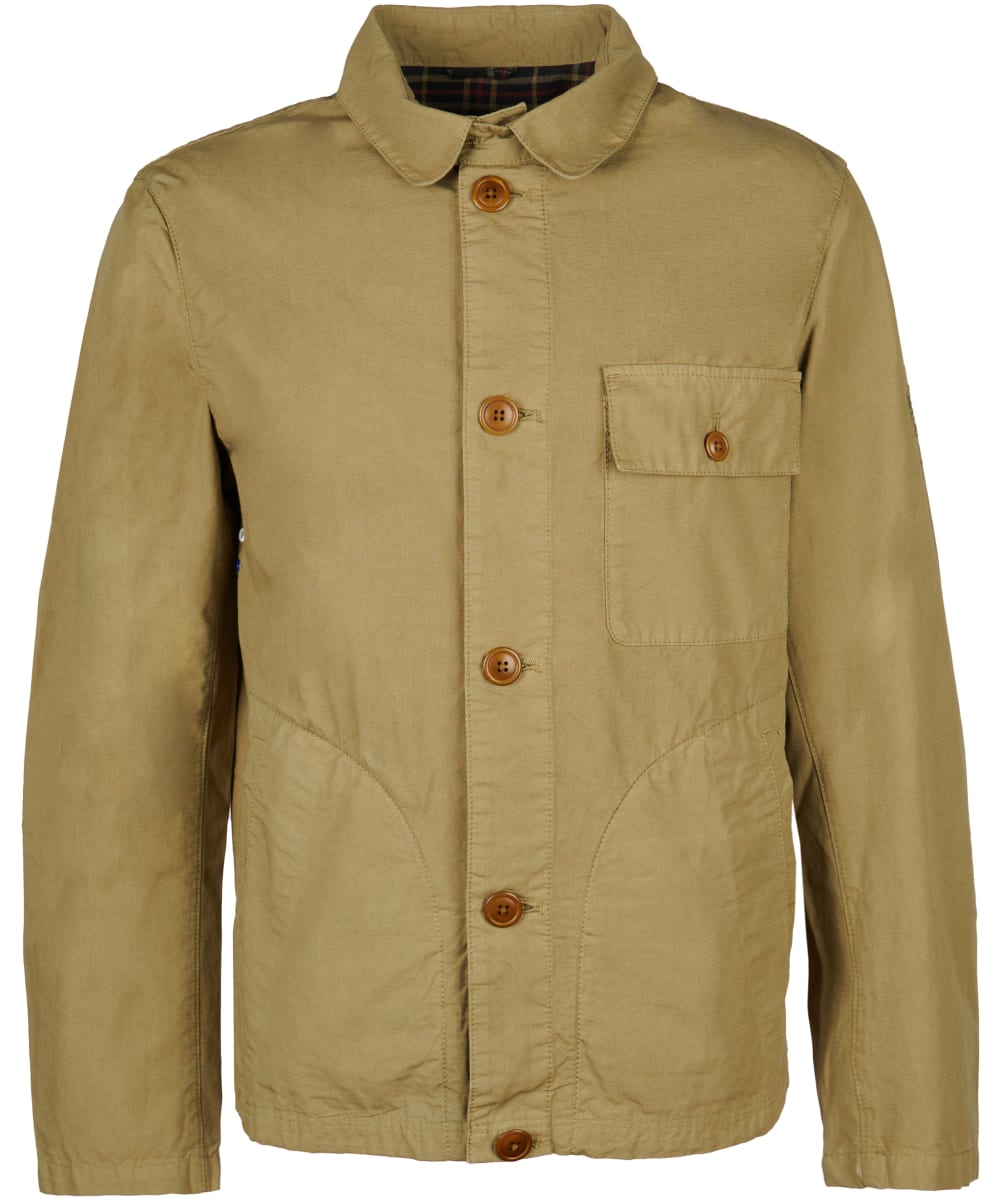 View Mens Barbour International Mcqueen Terrance Chore Casual Jacket Olive UK L information