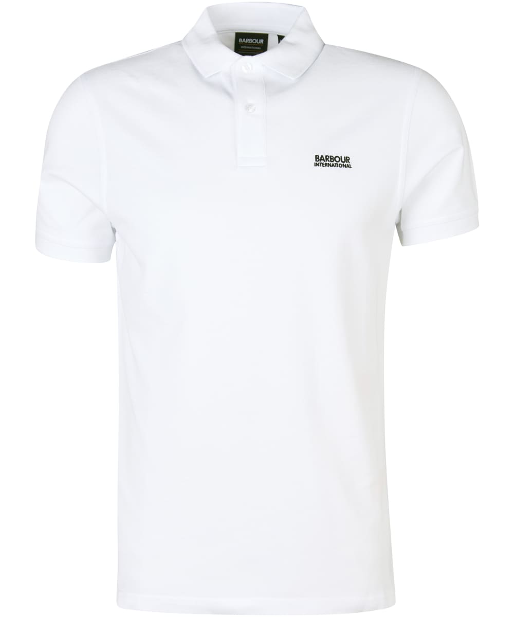 View Mens Barbour International Tourer Pique Polo Shirt White UK XXL information