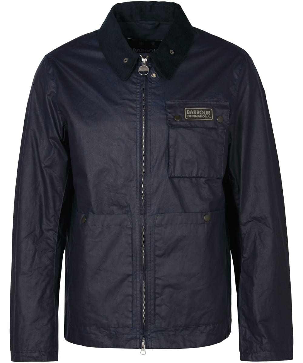 View Mens Barbour International North Waxed Jacket Night Sky UK M information