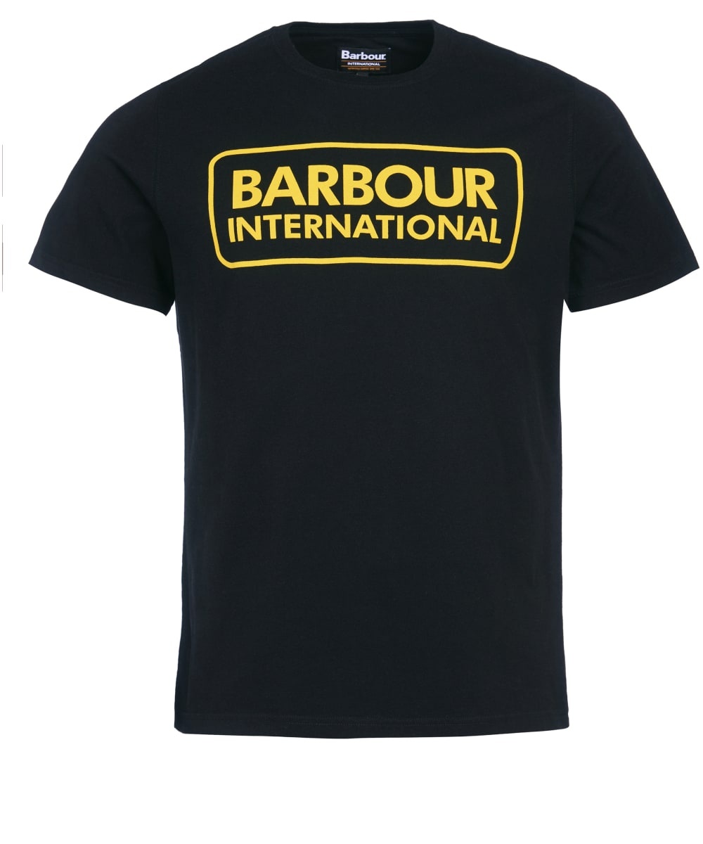 View Mens Barbour International Essential Large Logo TShirt Black UK XL information