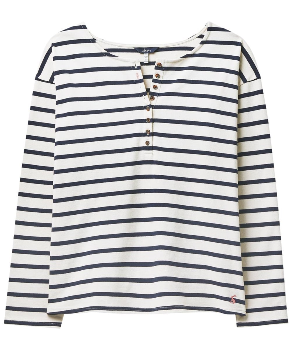 View Womens Joules Olive Top Cream Navy Stripe UK 16 information