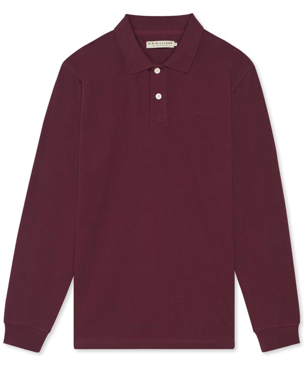 View Mens RM Williams Kaniva Cotton Rugby Shirt Maroon UK M information