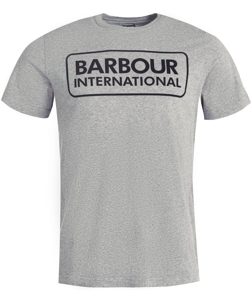 View Mens Barbour International Essential Large Logo TShirt Anthracite Marl UK XXXL information
