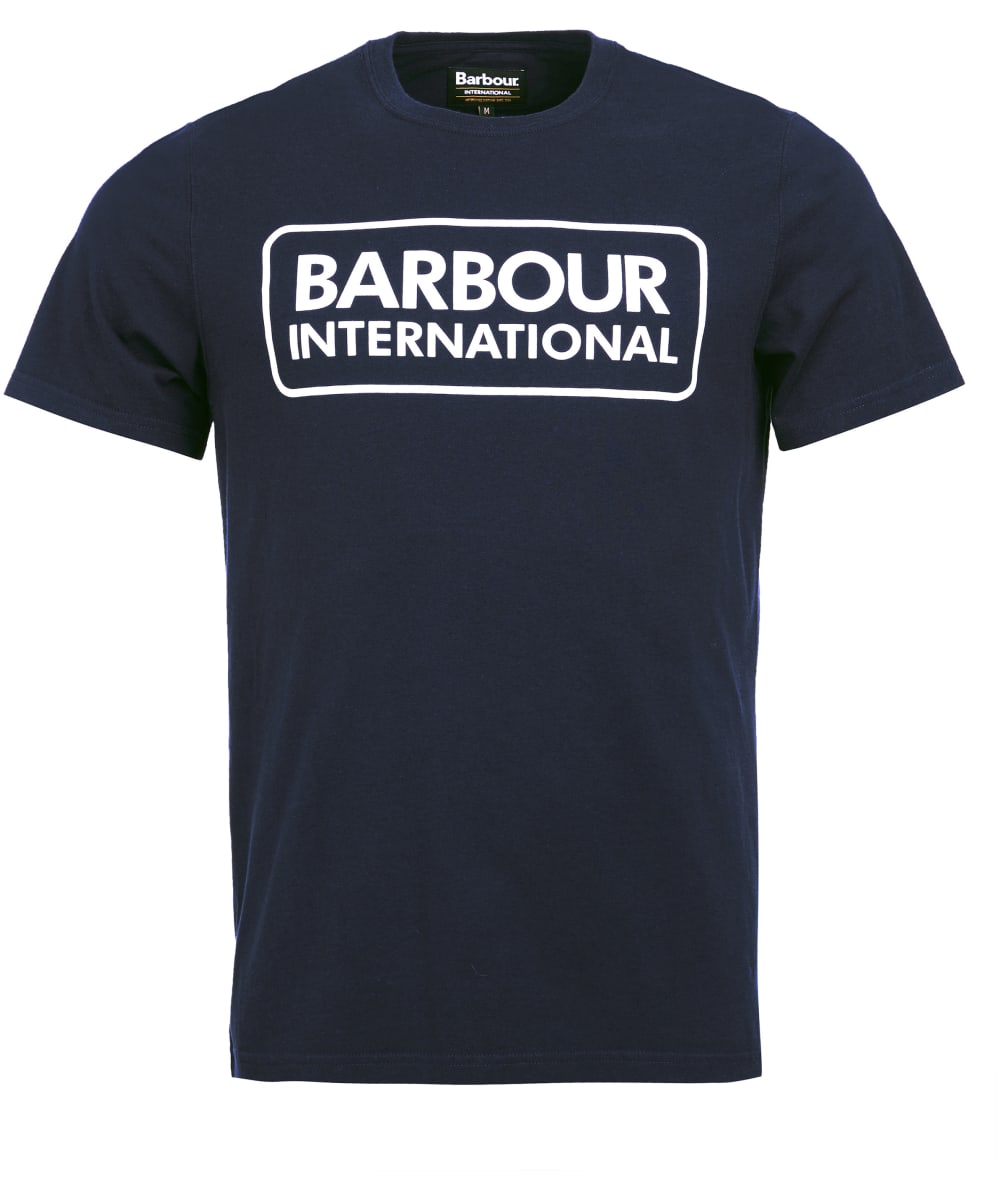 View Mens Barbour International Essential Large Logo TShirt International Navy UK S information