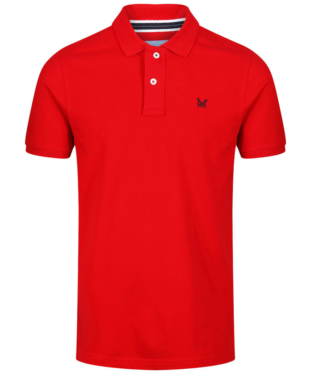 View Mens Crew Clothing Classic Pique Polo Shirt Crimson UK XXL information