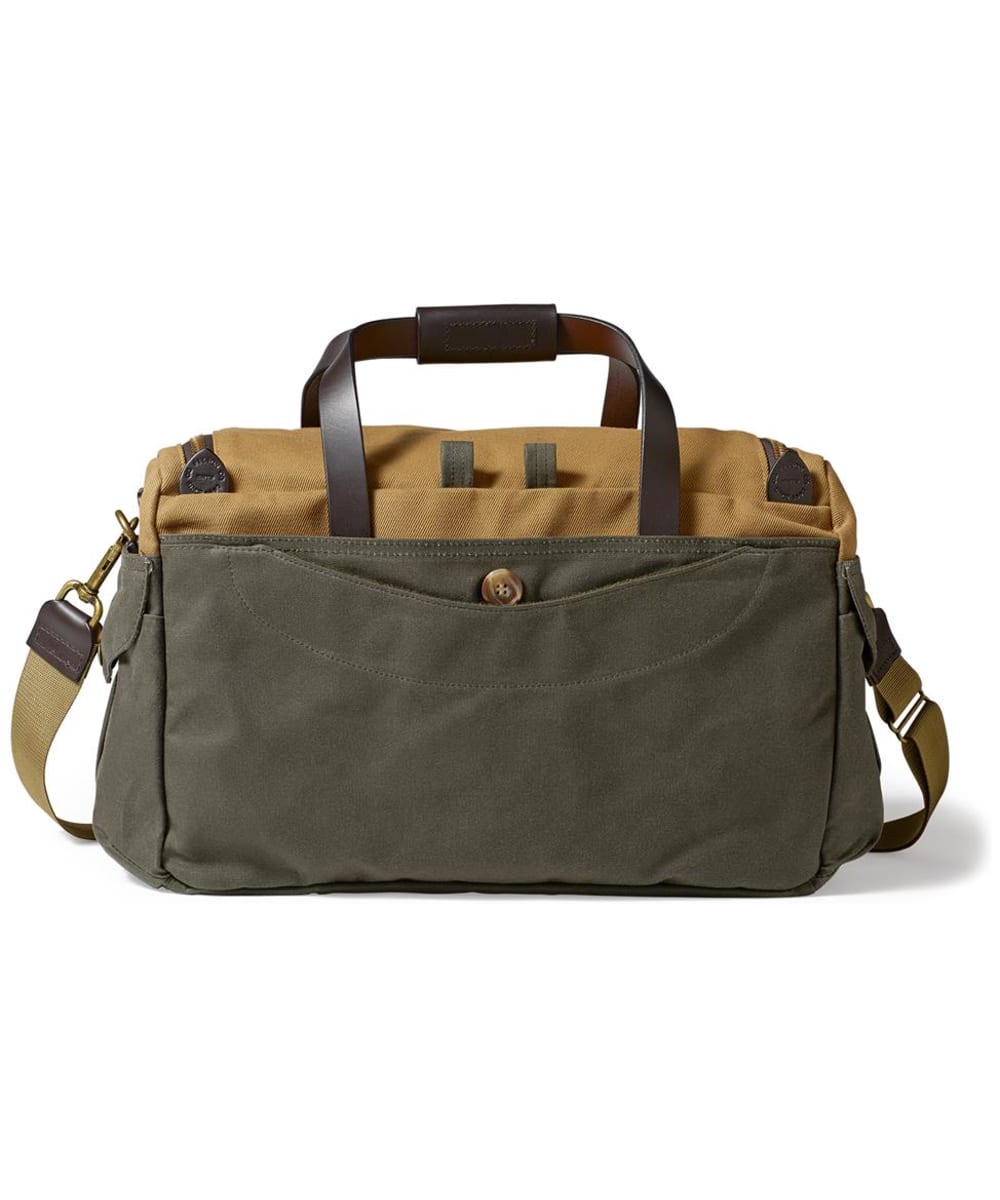View Filson Oil Finish Rugged Twill Heritage Sportsman Bag Tan Otter Green One size information