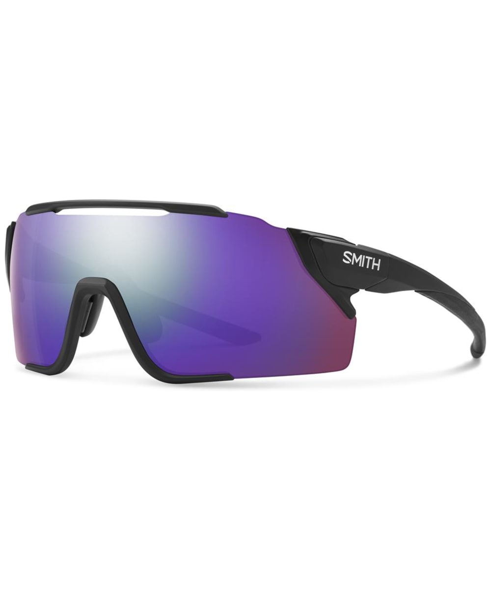 View Smith Attack Mag Mountain Bike Sunglasses ChromaPop Violet Mirror Matte Black One size information