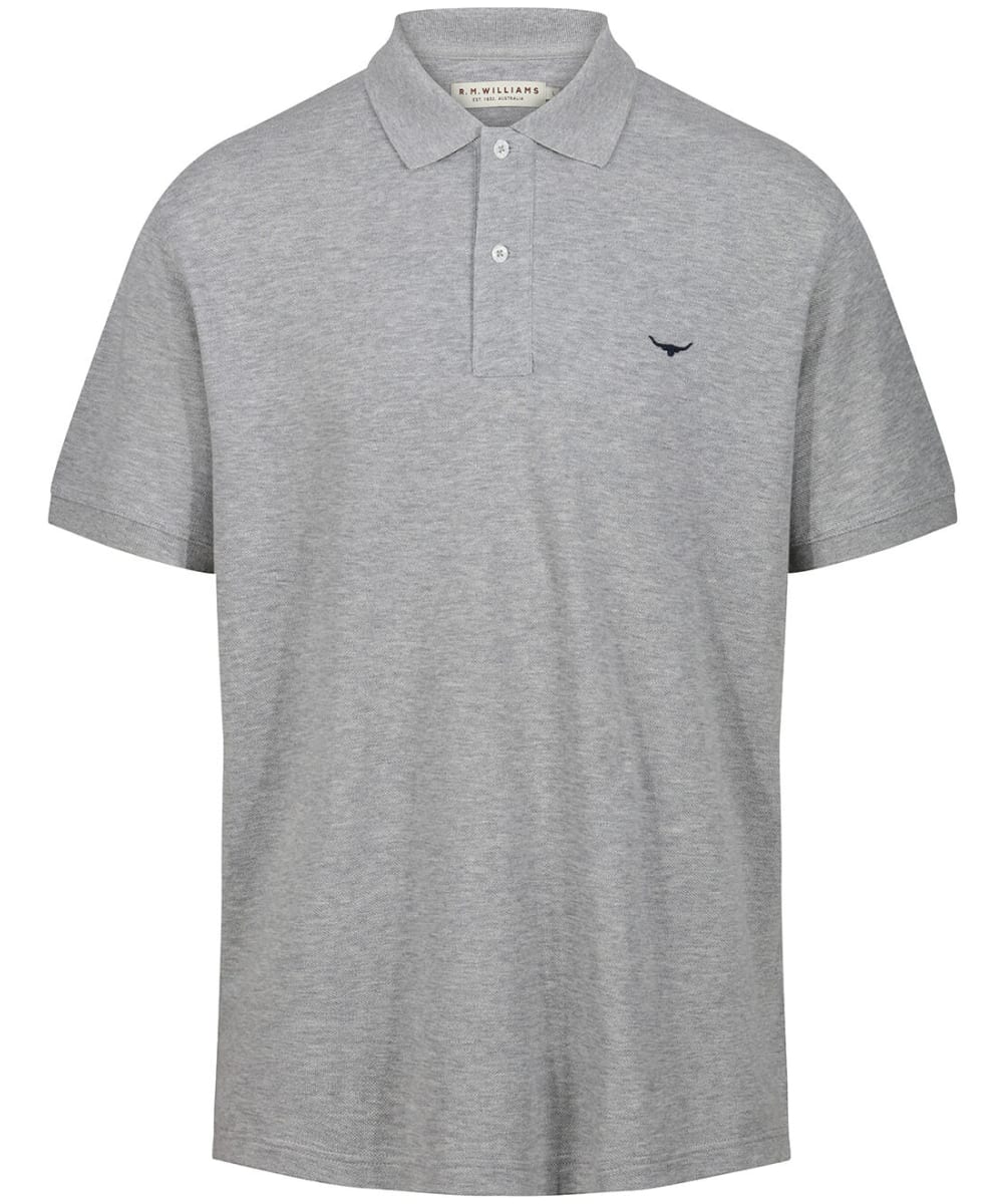 View Mens RM Williams Rod Short Sleeved Polo Shirt Grey Marl UK L information