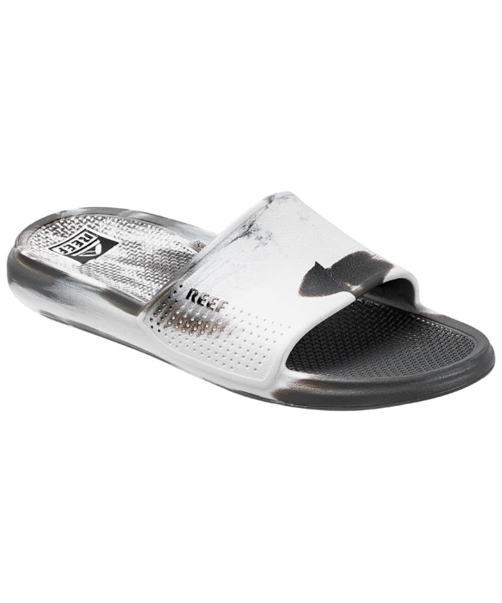 View Mens Reef Oasis Supportive Slides White Grey Marble UK 9 information