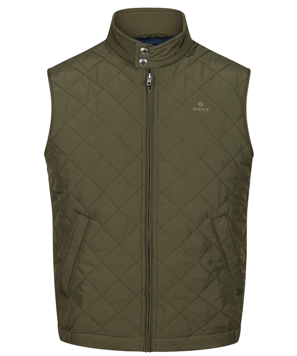 View Mens GANT Quilted Windcheater Vest Racing Green UK M information