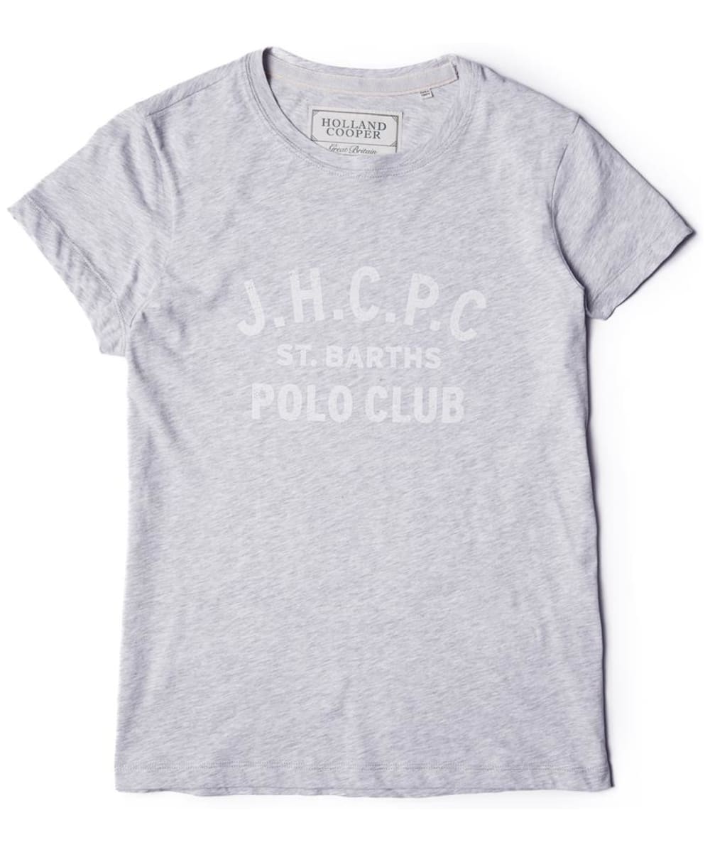 View Womens Holland Cooper Polo Club Short Sleeve TShirt Grey Marl UK 68 information