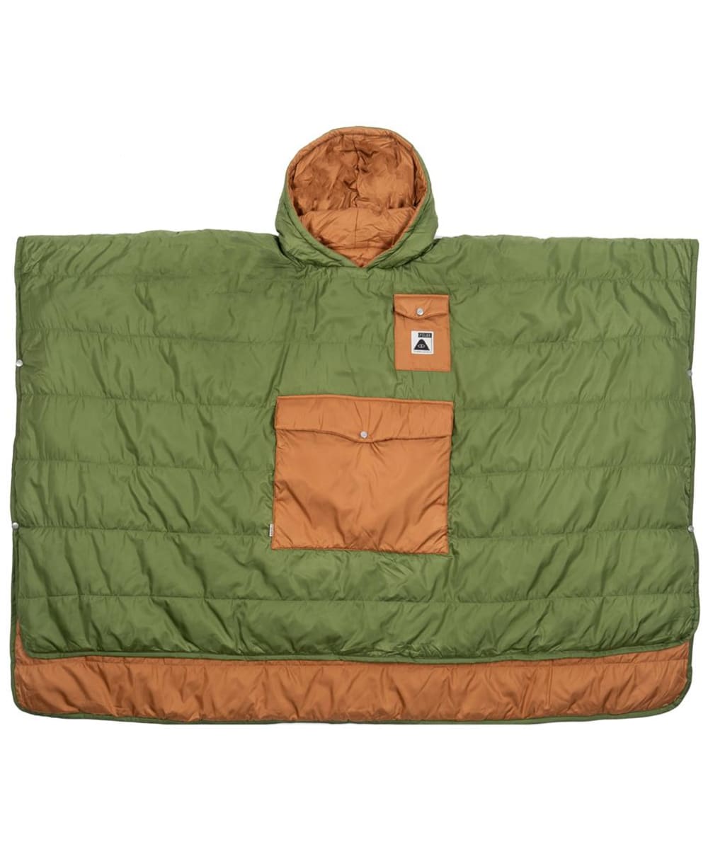 View Poler Reversible Quilted Insulated Blanket Poncho Marshal Green SM information