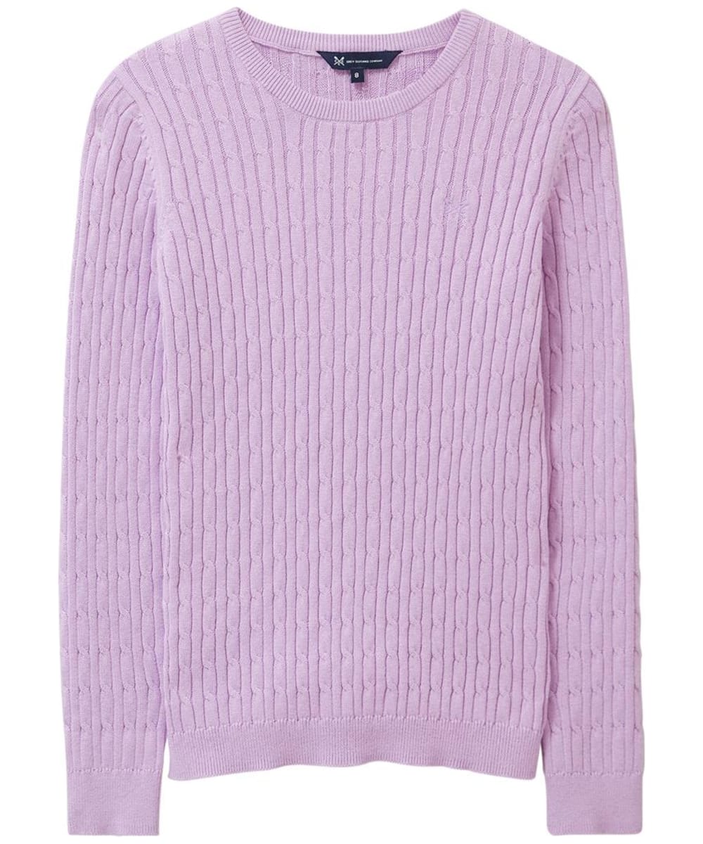 View Womens Crew Clothing Heritage Cable Jumper Lilac UK 16 information