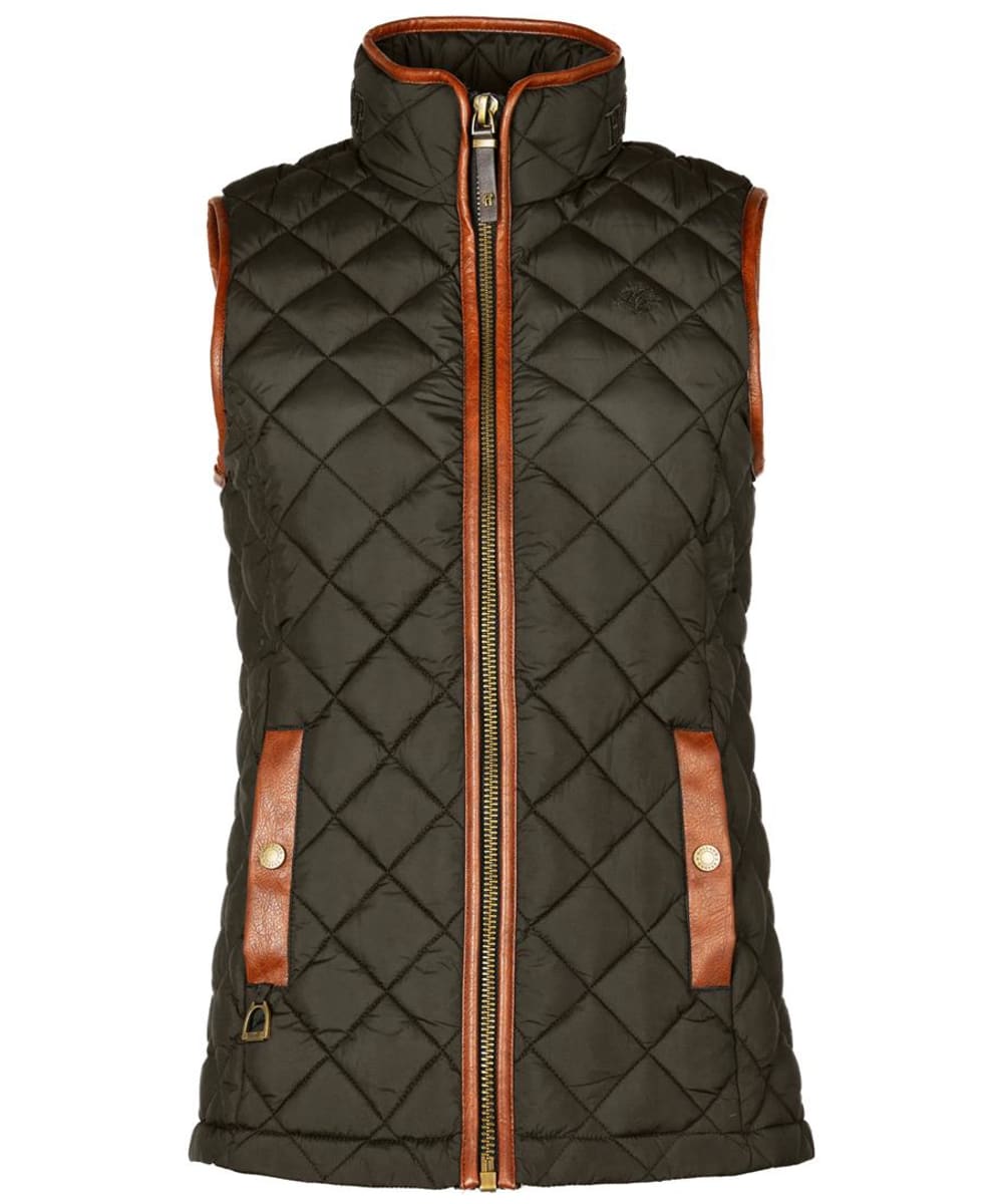 View Womens Holland Cooper Country Quilted Gilet Heritage Khaki UK 1214 information