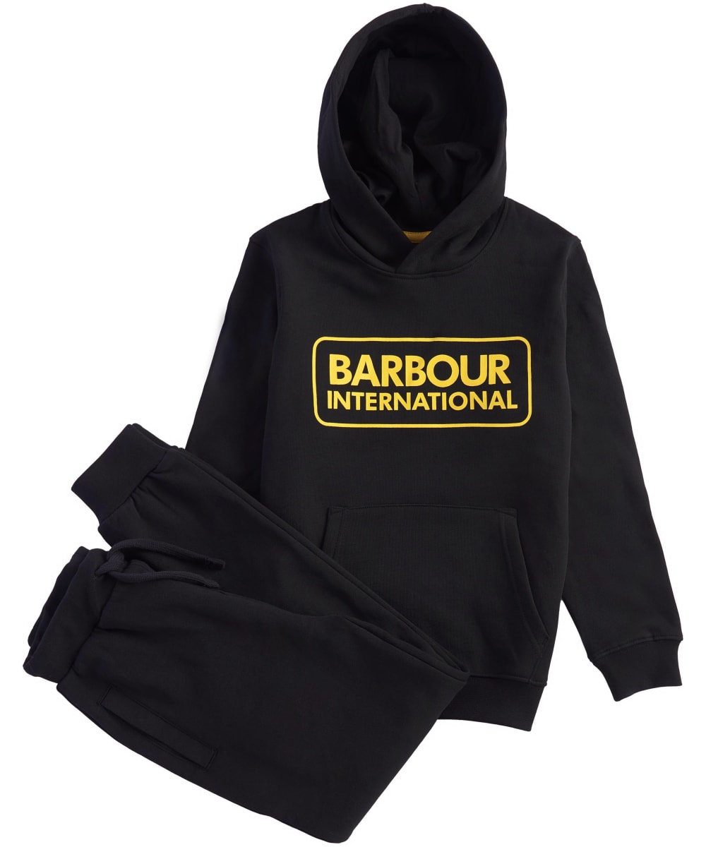 View Boys Barbour International Staple Tracksuit 1015yrs Black 1415yrs XXL information
