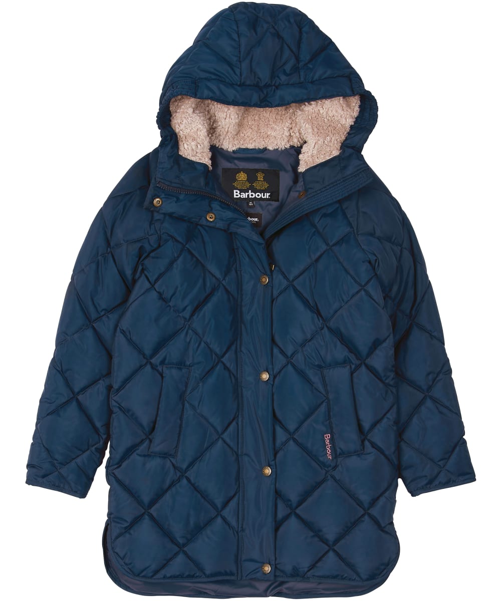 View Girls Barbour Sandyford Quilted Jacket 69yrs Navy 67yrs S information
