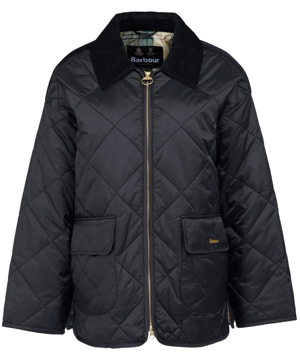 View Womens Barbour Ryhope Quilted Coat Black Ancient UK 10 information
