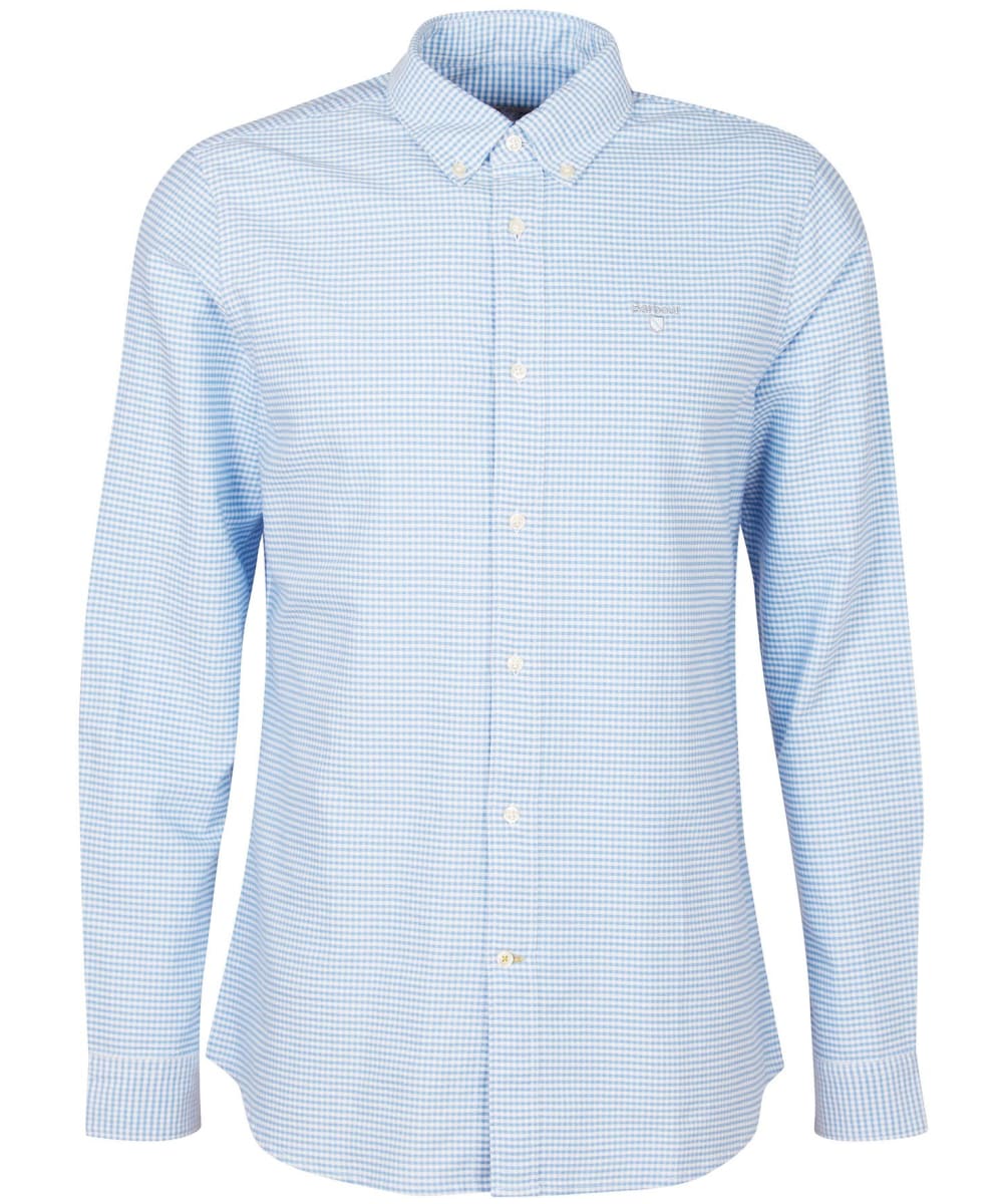 View Mens Barbour Gingham Oxtown Tailored Shirt Sky Blue UK M information