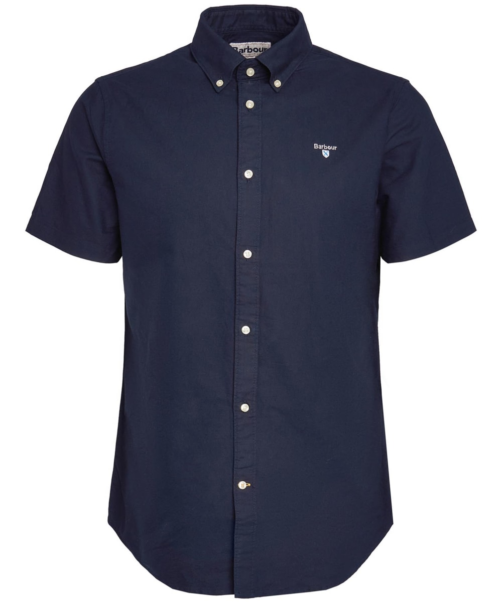 View Mens Barbour Oxtown Short Sleeve Tailored Shirt Navy UK M information