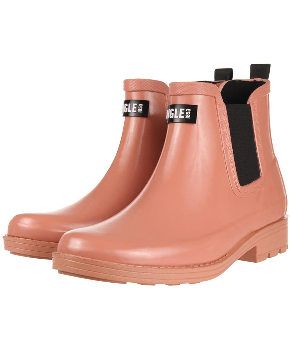 View Womens Aigle Carville Short Wellington Boots Misty Rose UK 4 information