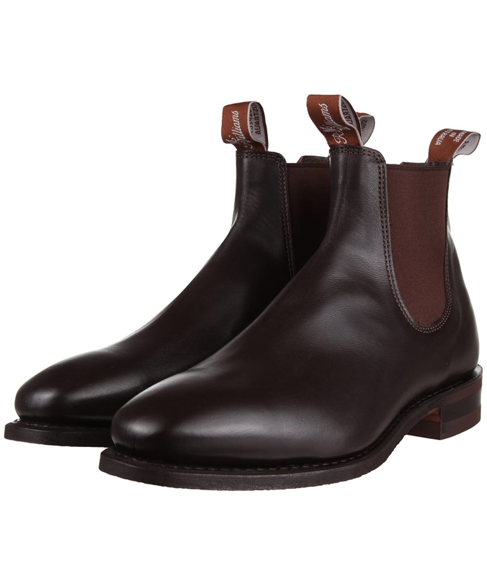 View RM Williams Comfort Craftsman Boots Kangaroo leather comfort rubber sole G Regular Fit Chestnut UK 8 information
