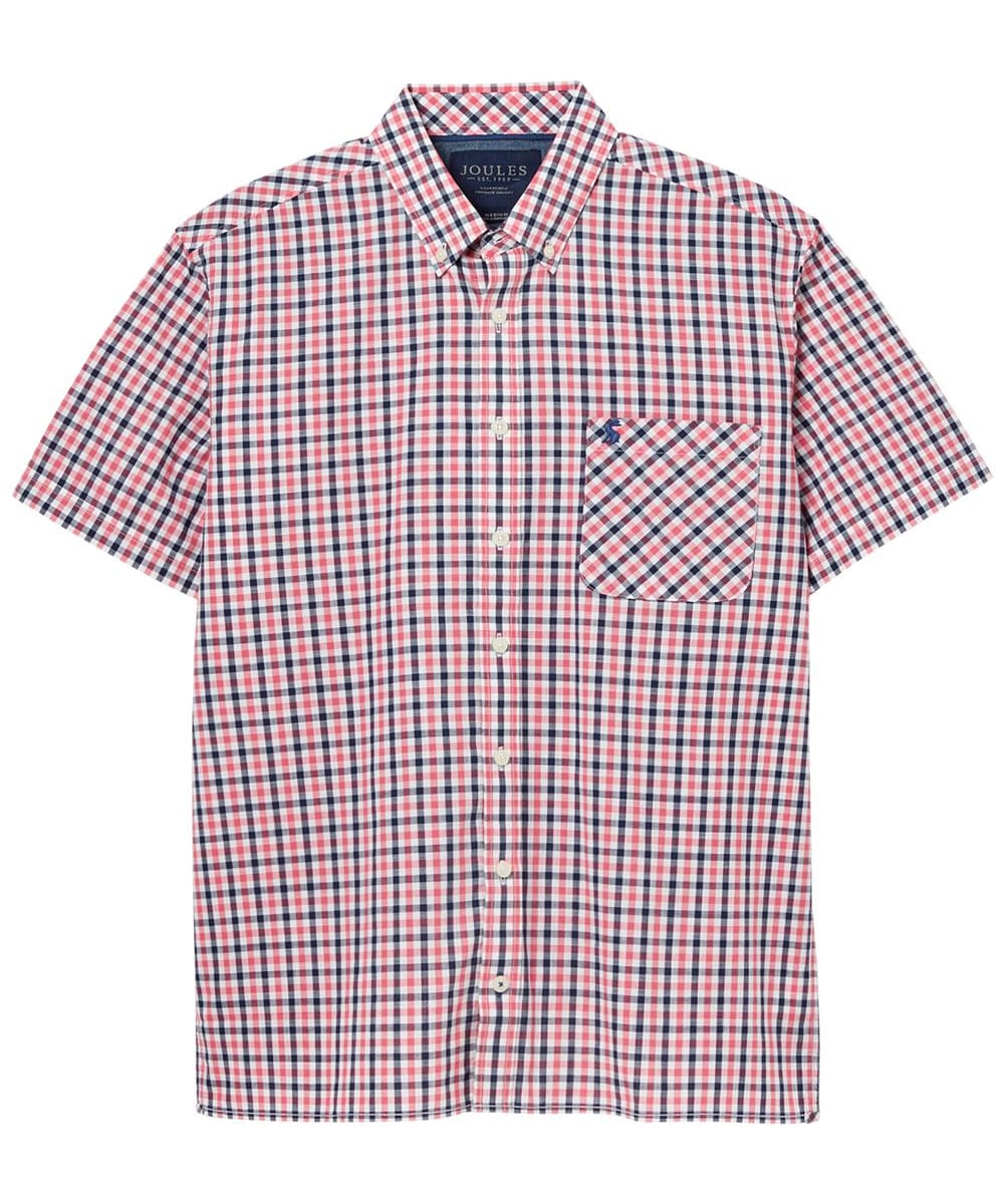 View Mens Joules Wilson Shirt Pink Navy Gingham UK L information