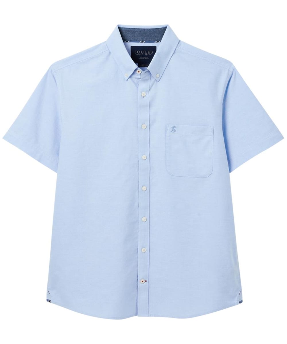 View Mens Joules Short Sleeved Oxford Shirt Blue UK L information