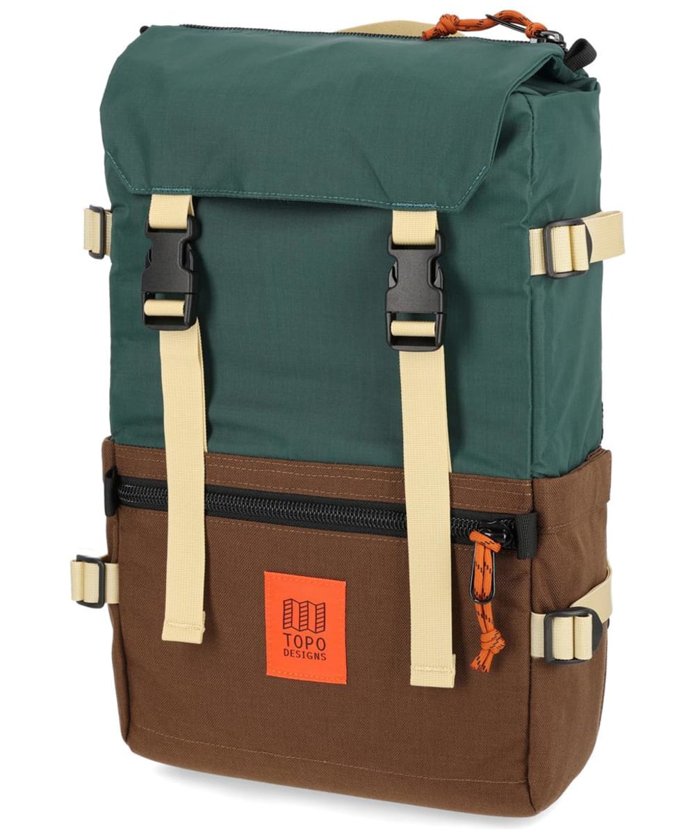View Topo Designs Rover Pack Classic Bag with Laptop Sleeve Forest Cocoa 20L information