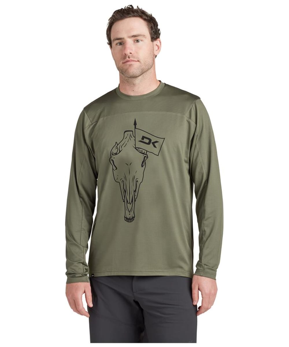 View Mens Dakine Syncline Long Sleeve Bike Jersey Canopee Green S information