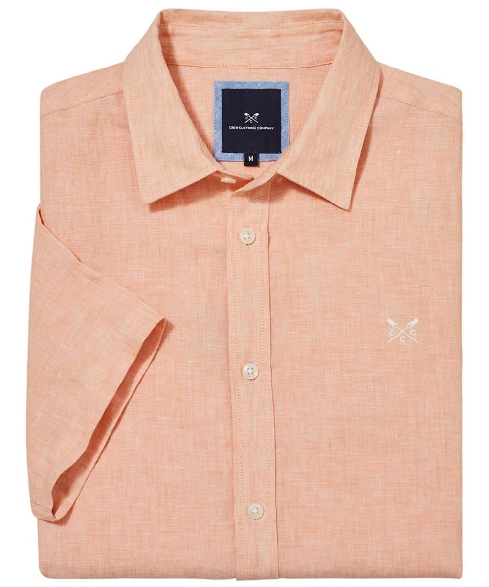 View Mens Crew Clothing SS Linen Shirt Coral UK XXL information