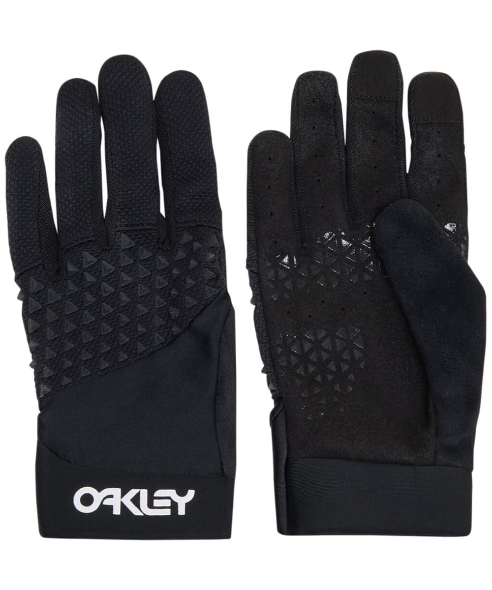 View Mens Oakley Drop In MTB Cycling Gloves Blackout S information