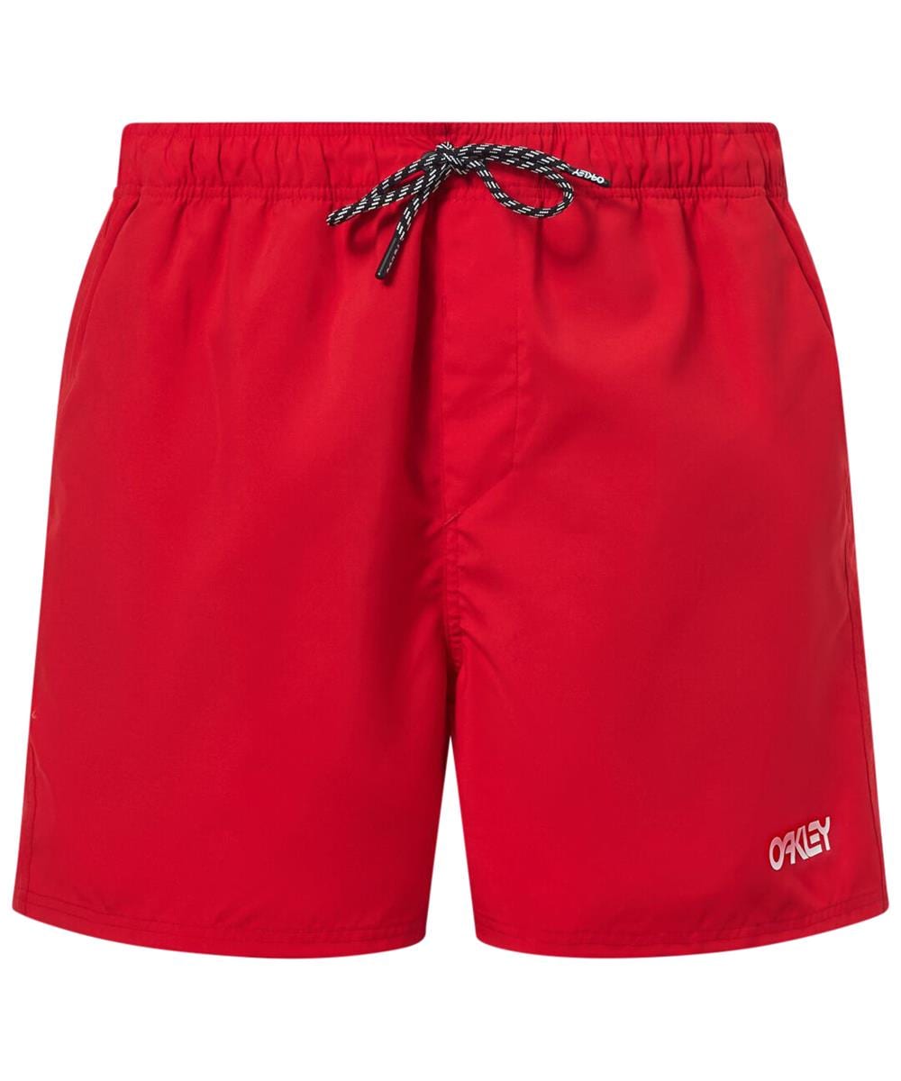 View Mens Oakley Beach Volley 16 Beach Shorts Red Line L information