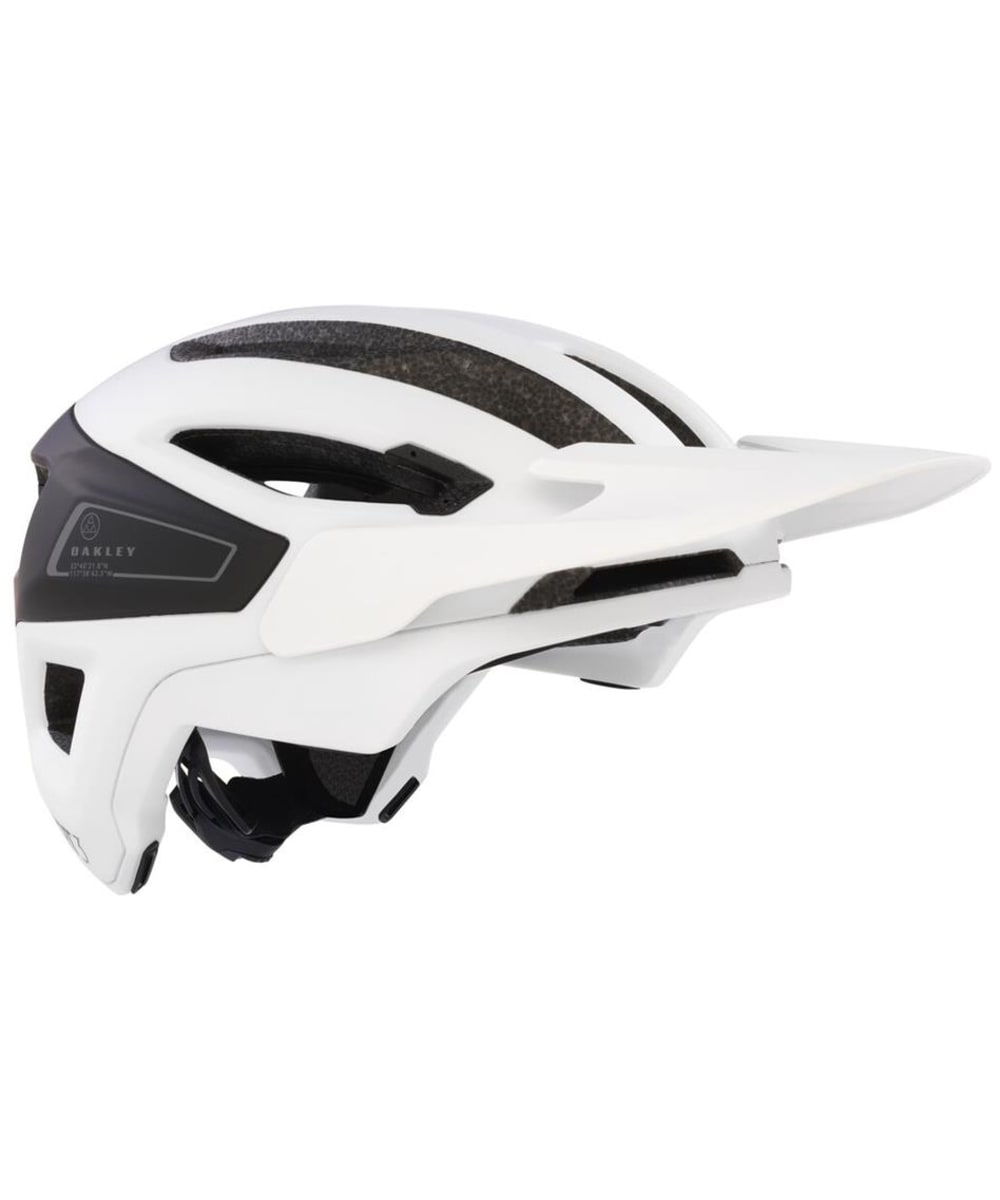 View Mens Oakley DRT3 Trail Europe MTB Cycling Helmet Matte White Satin Black M information